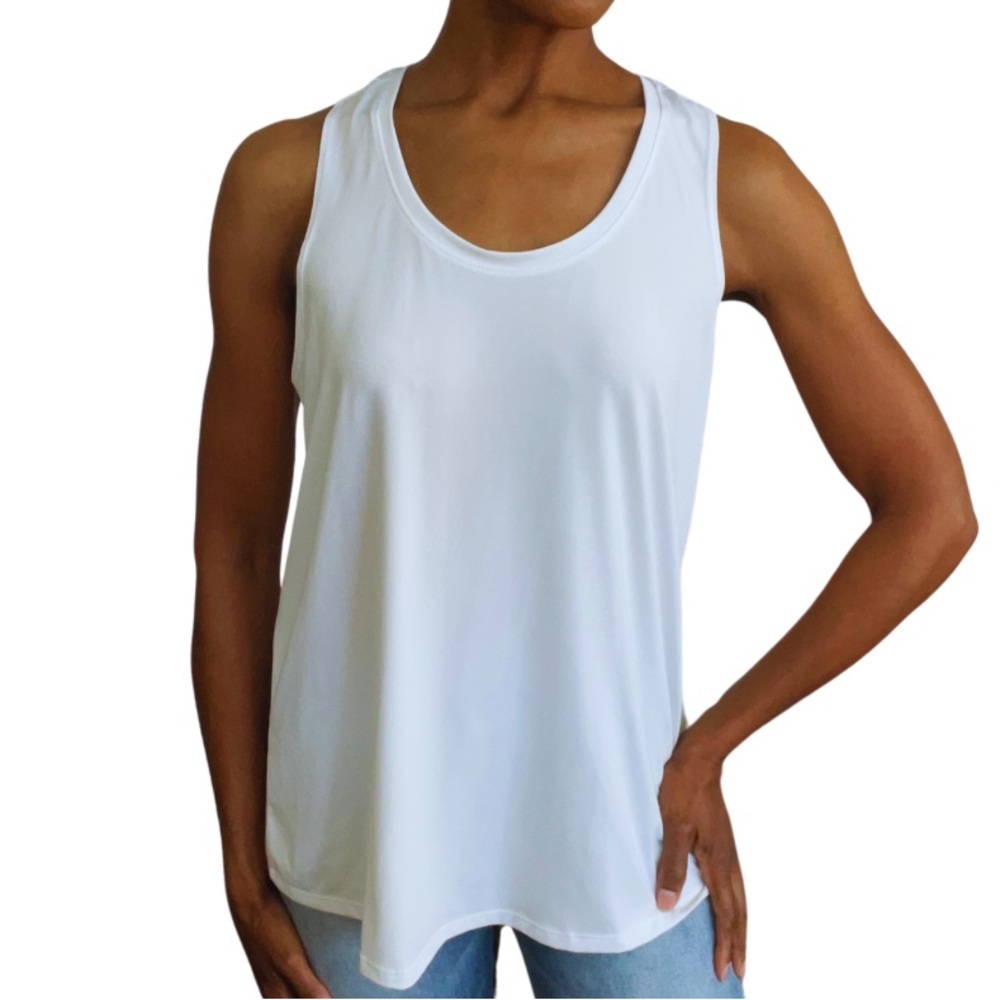 ATHLETIC WORKS || ATHLEISURE TANK TOP || BRIGHT WHITE